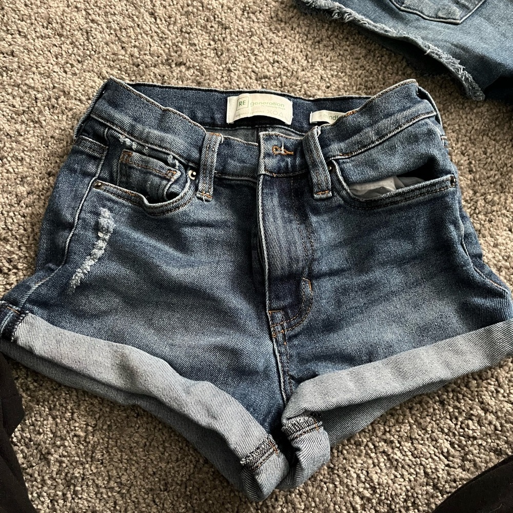 Celebrity Pink Rolled Hem Denim Shorts
